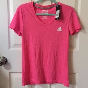 Adidas the go-to performance tee pink shirt NWT